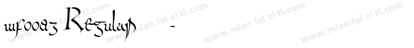 wf0083 Regular 下载字体转换